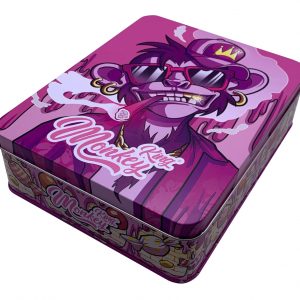 CAJA MONKEY METALIC BOX PINK