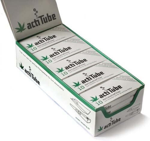 Filtros ActiTube Regular 8 mm – Display 25 cajas x 10 Filtros | Carbón Activo