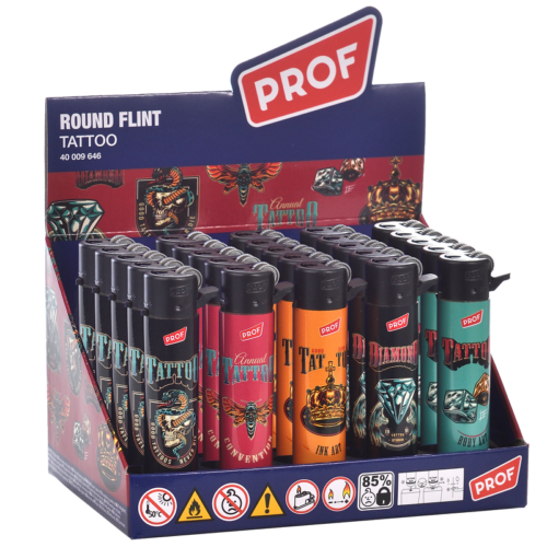 PROF ROUND FLINT TATOO