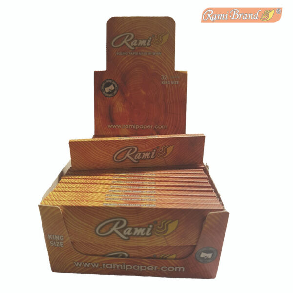 Papel de Fumar King Size RAMI – 32 Hojas por Librito. Display 50 Libritos