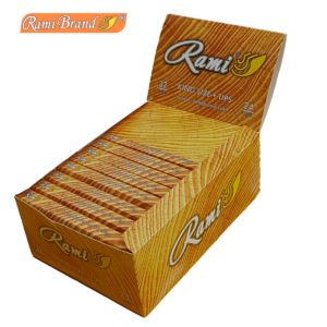 Papel RAMI King Size Slim Marrón + Tips – 24 unidades.