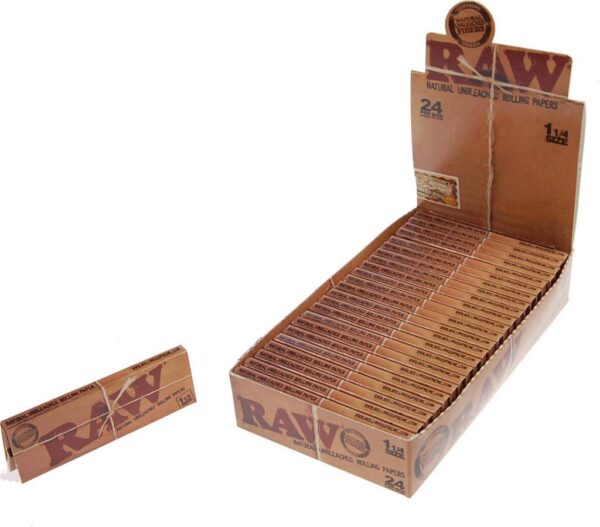 Papel de Fumar RAW 1 1/4 DISPLAY – 24 Libritos de 50 Hojas